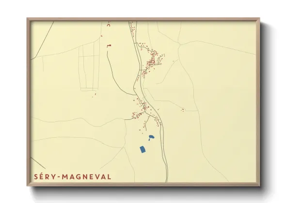 Une affiche de carte sur Séry-Magneval