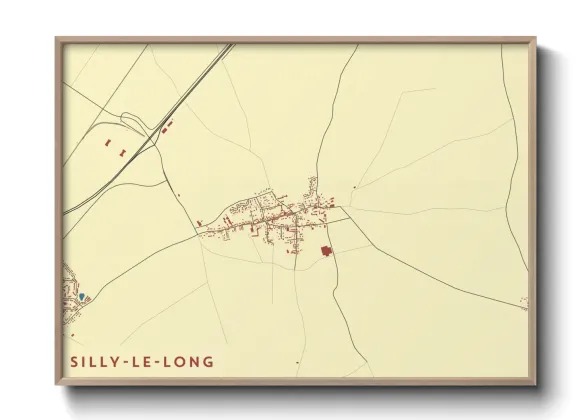 Une affiche de carte sur Silly-le-Long
