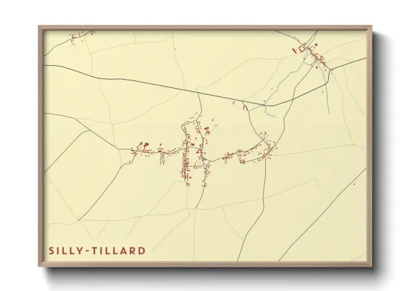 Une affiche de carte sur Silly-Tillard