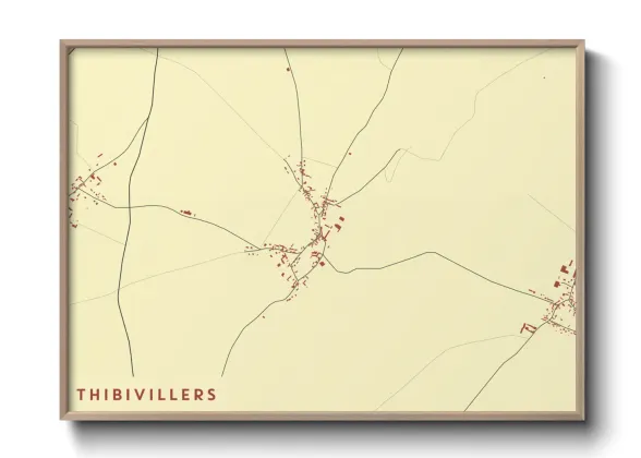 Une affiche de carte sur Thibivillers