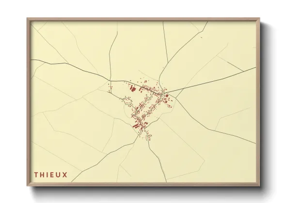 Une affiche de carte sur Thieux