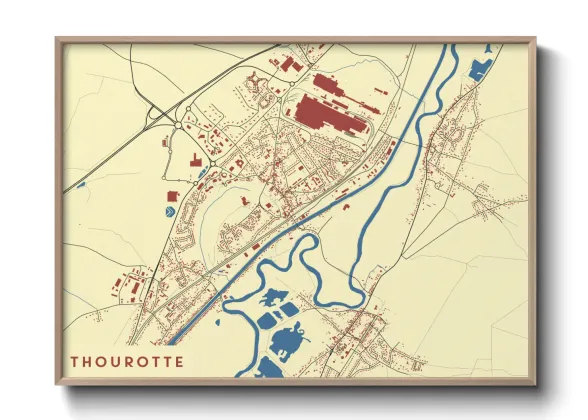 Une affiche de carte sur Thourotte