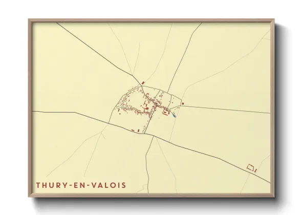 Une affiche de carte sur Thury-en-Valois