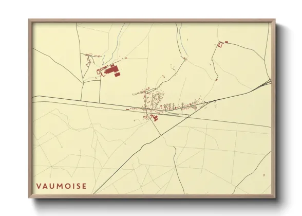 Une affiche de carte sur Vaumoise