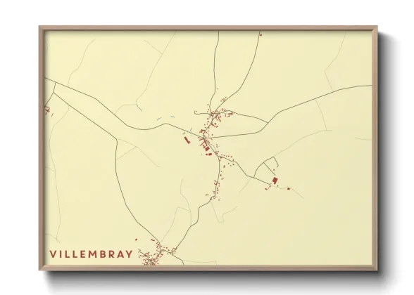 Une affiche de carte sur Villembray
