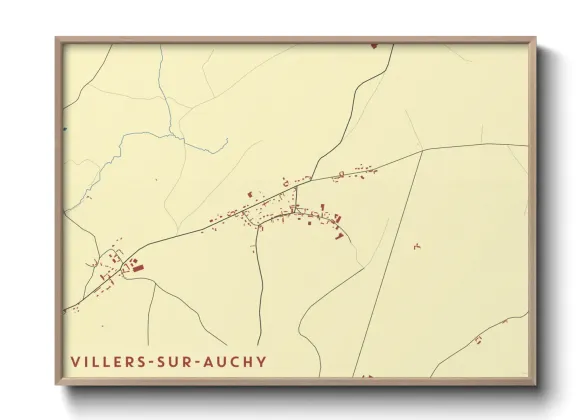 Une affiche de carte sur Villers-sur-Auchy