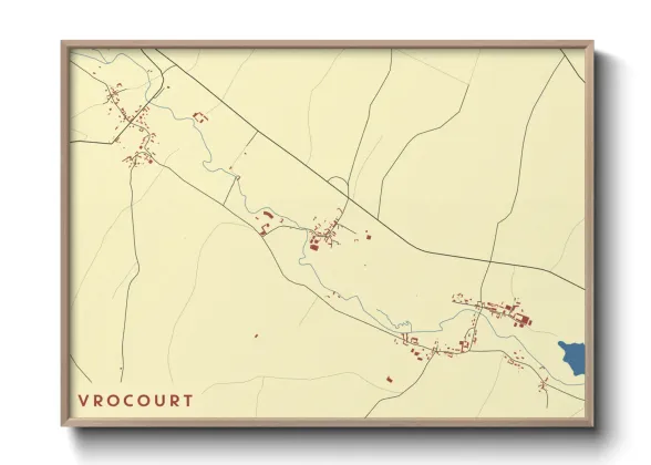 Une affiche de carte sur Vrocourt