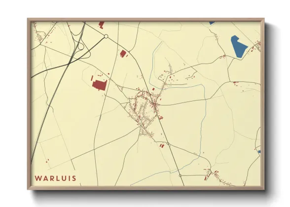 Une affiche de carte sur Warluis