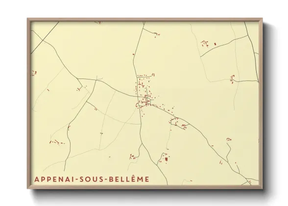 Une affiche de carte sur Appenai-sous-Bellême