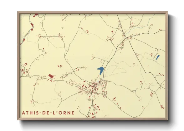 Une affiche de carte sur Athis-de-l'Orne