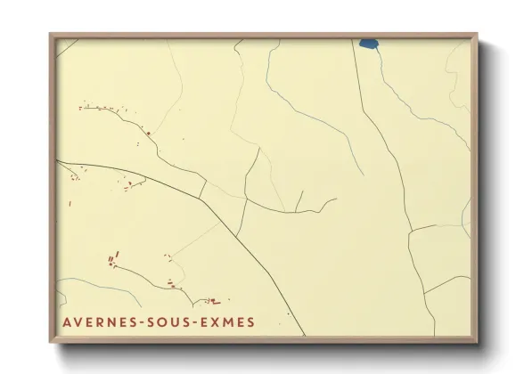 Une affiche de carte sur Avernes-sous-Exmes