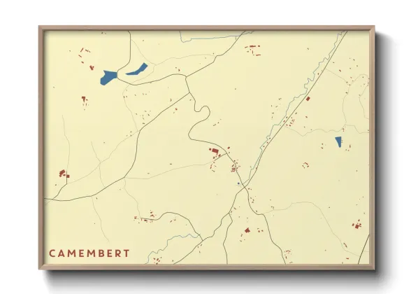 Une affiche de carte sur Camembert