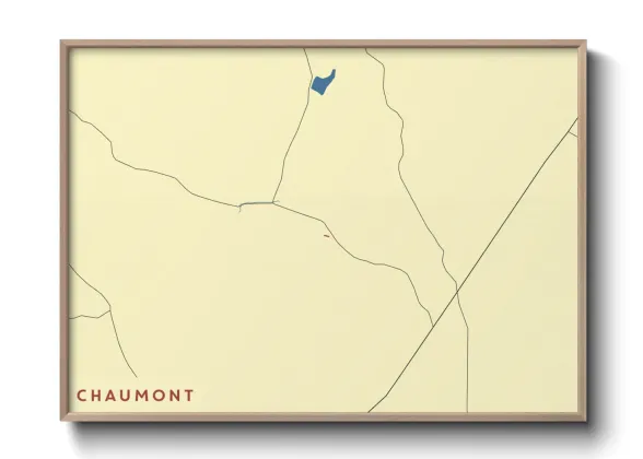 Une affiche de carte sur Chaumont