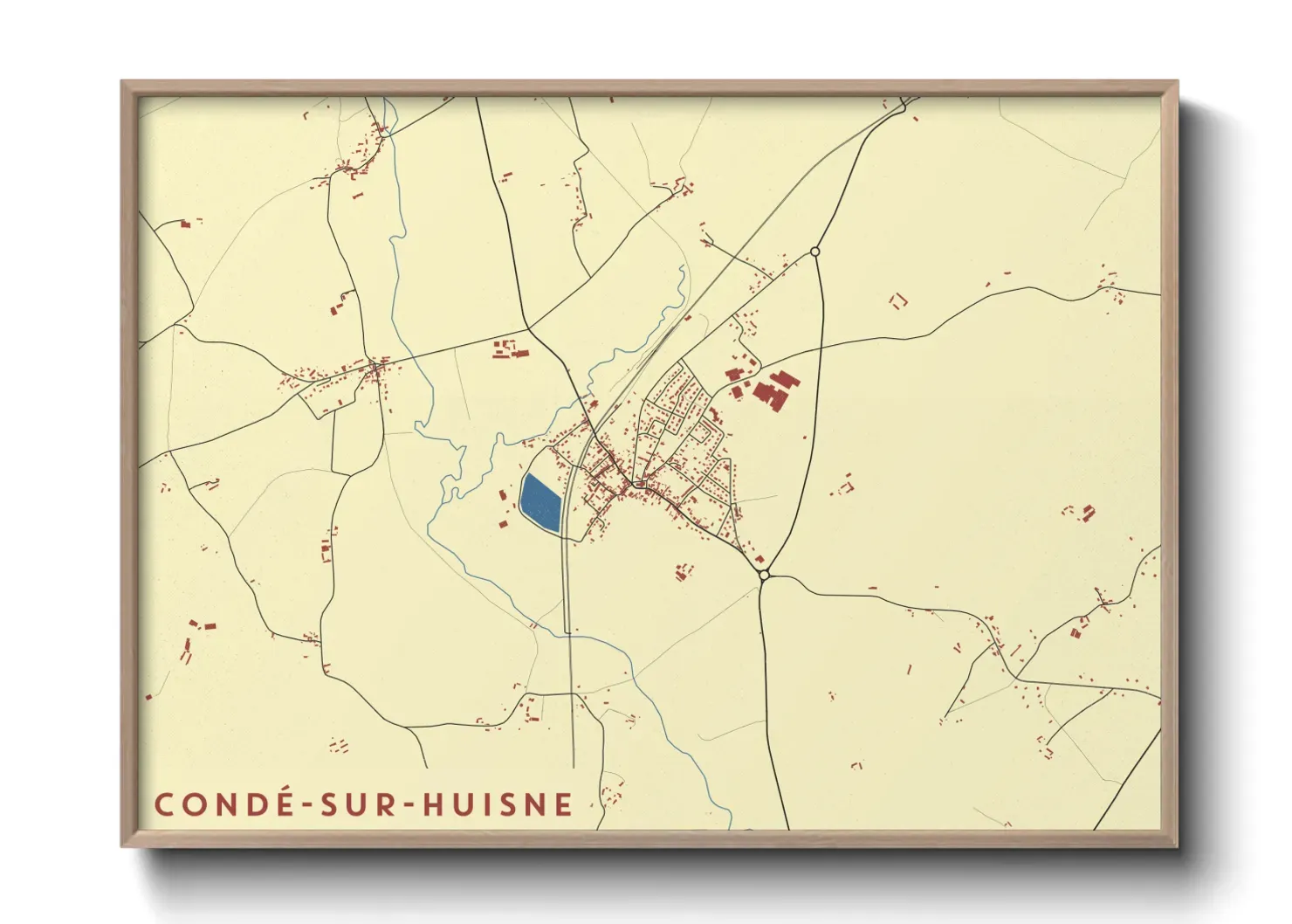 Un poster carteCondé-sur-Huisne