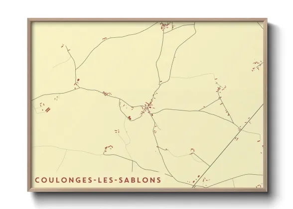Une affiche de carte sur Coulonges-les-Sablons