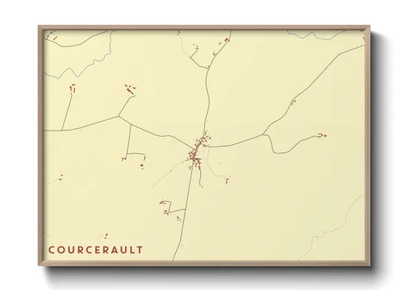Une affiche de carte sur Courcerault