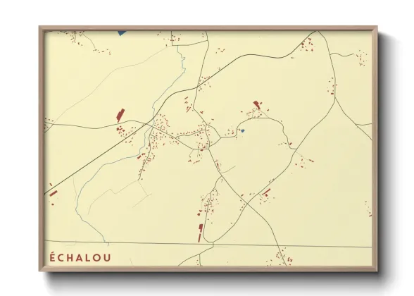 Une affiche de carte sur Échalou