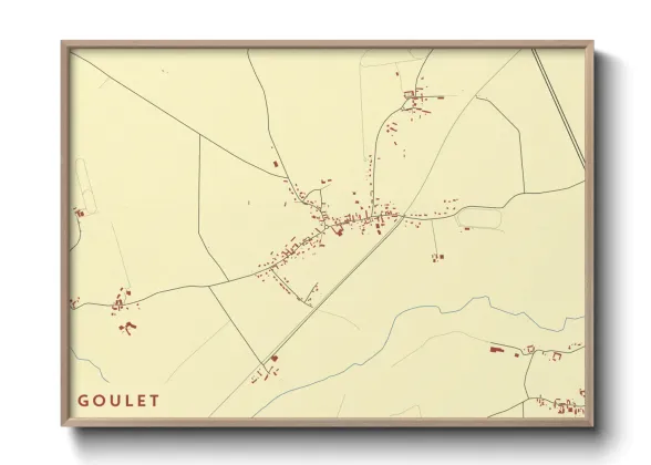 Une affiche de carte sur Goulet