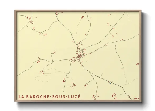 Une affiche de carte sur La Baroche-sous-Lucé