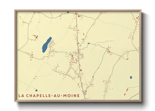 Une affiche de carte sur La Chapelle-au-Moine