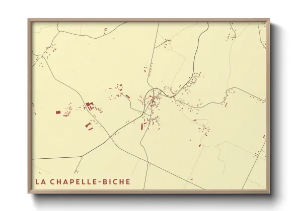 Une affiche de carte sur La Chapelle-Biche