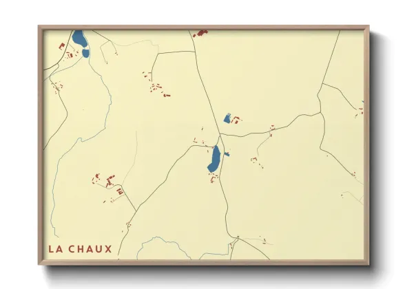 Une affiche de carte sur La Chaux