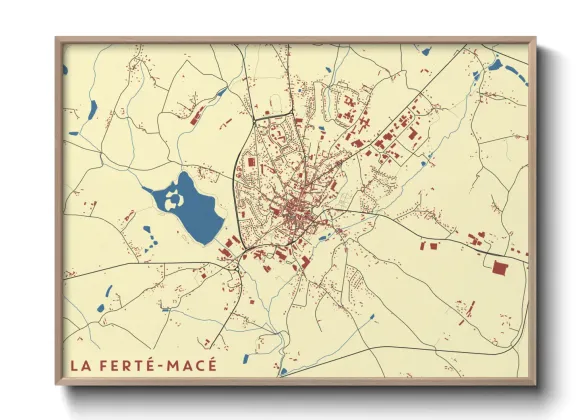 Une affiche de carte sur La Ferté-Macé