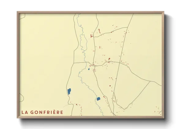 Une affiche de carte sur La Gonfrière