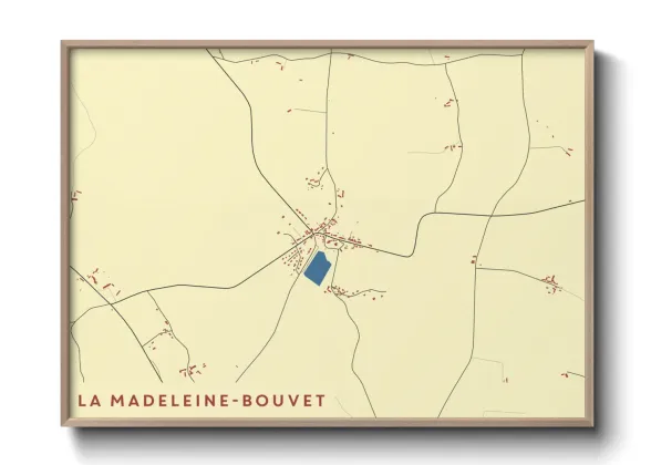 Une affiche de carte sur La Madeleine-Bouvet