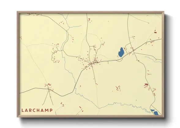 Une affiche de carte sur Larchamp