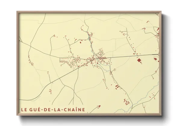 Une affiche de carte sur Le Gué-de-la-Chaîne