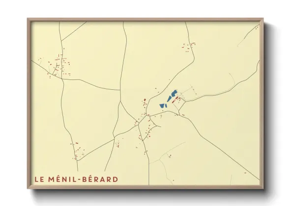 Une affiche de carte sur Le Ménil-Bérard
