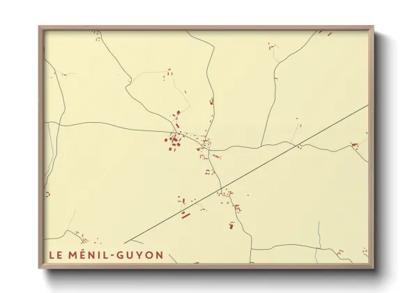 Une affiche de carte sur Le Ménil-Guyon