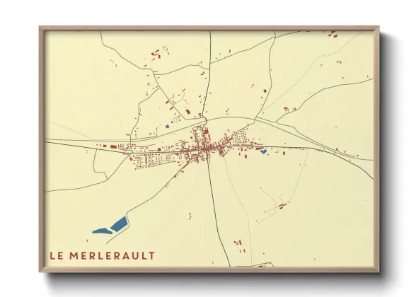 Une affiche de carte sur Le Merlerault