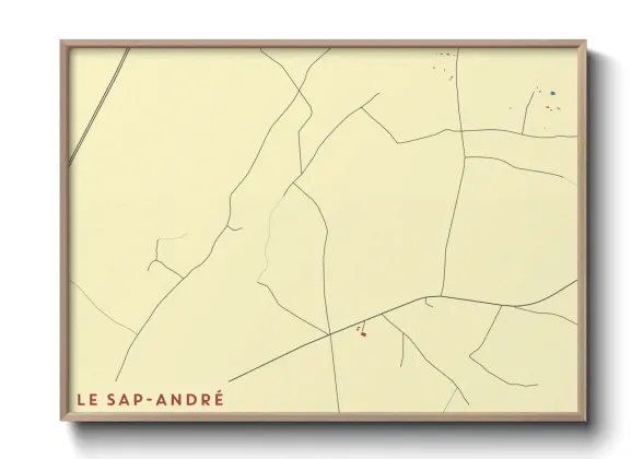 Une affiche de carte sur Le Sap-André