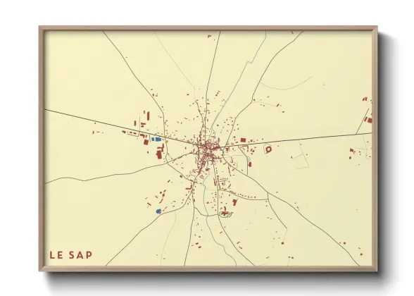 Une affiche de carte sur Le Sap