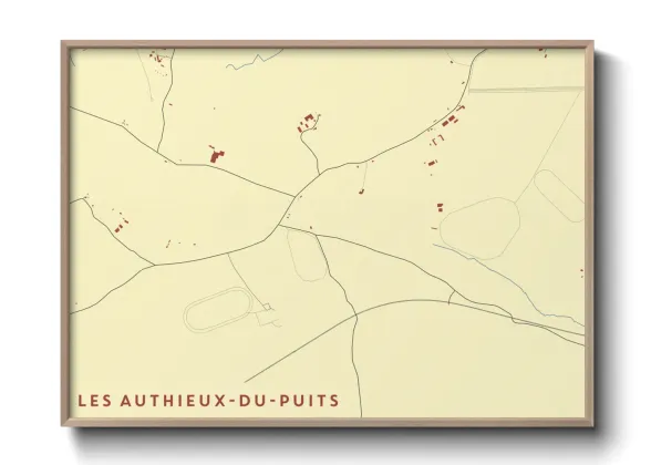 Une affiche de carte sur Les Authieux-du-Puits