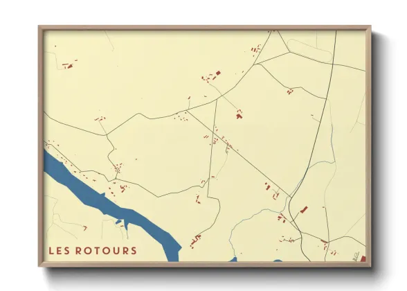 Une affiche de carte sur Les Rotours
