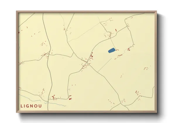 Une affiche de carte sur Lignou