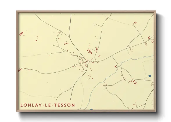 Une affiche de carte sur Lonlay-le-Tesson