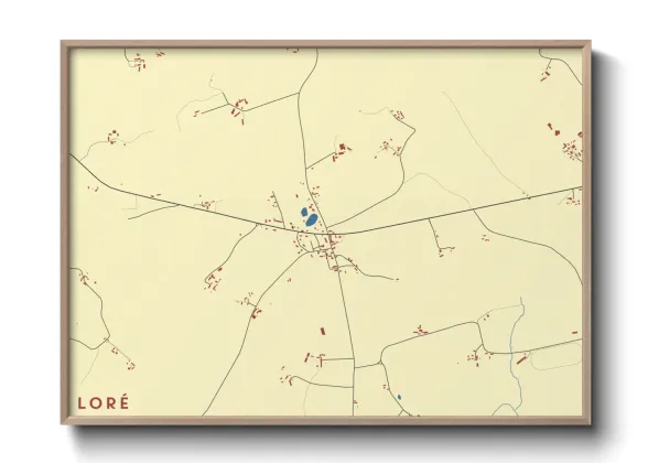 Une affiche de carte sur Loré