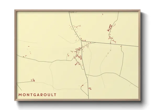 Une affiche de carte sur Montgaroult