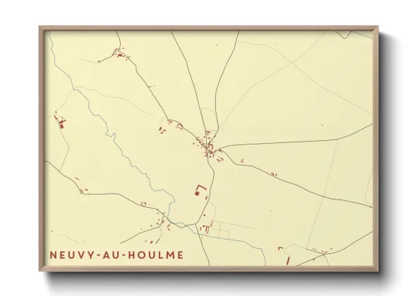 Une affiche de carte sur Neuvy-au-Houlme