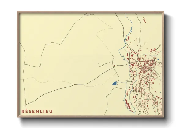 Une affiche de carte sur Résenlieu