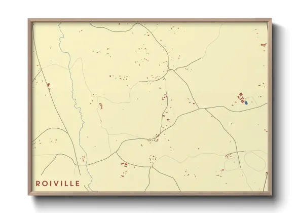 Une affiche de carte sur Roiville
