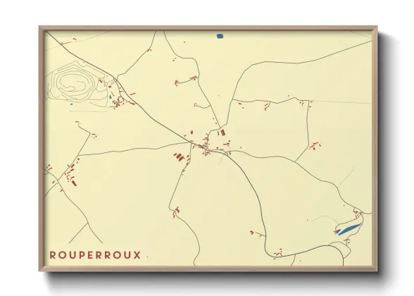 Une affiche de carte sur Rouperroux