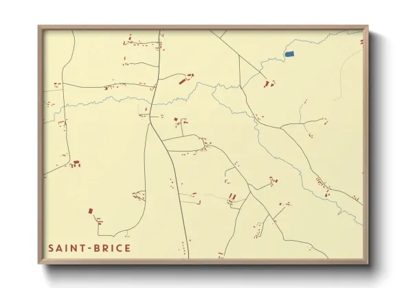 Une affiche de carte sur Saint-Brice