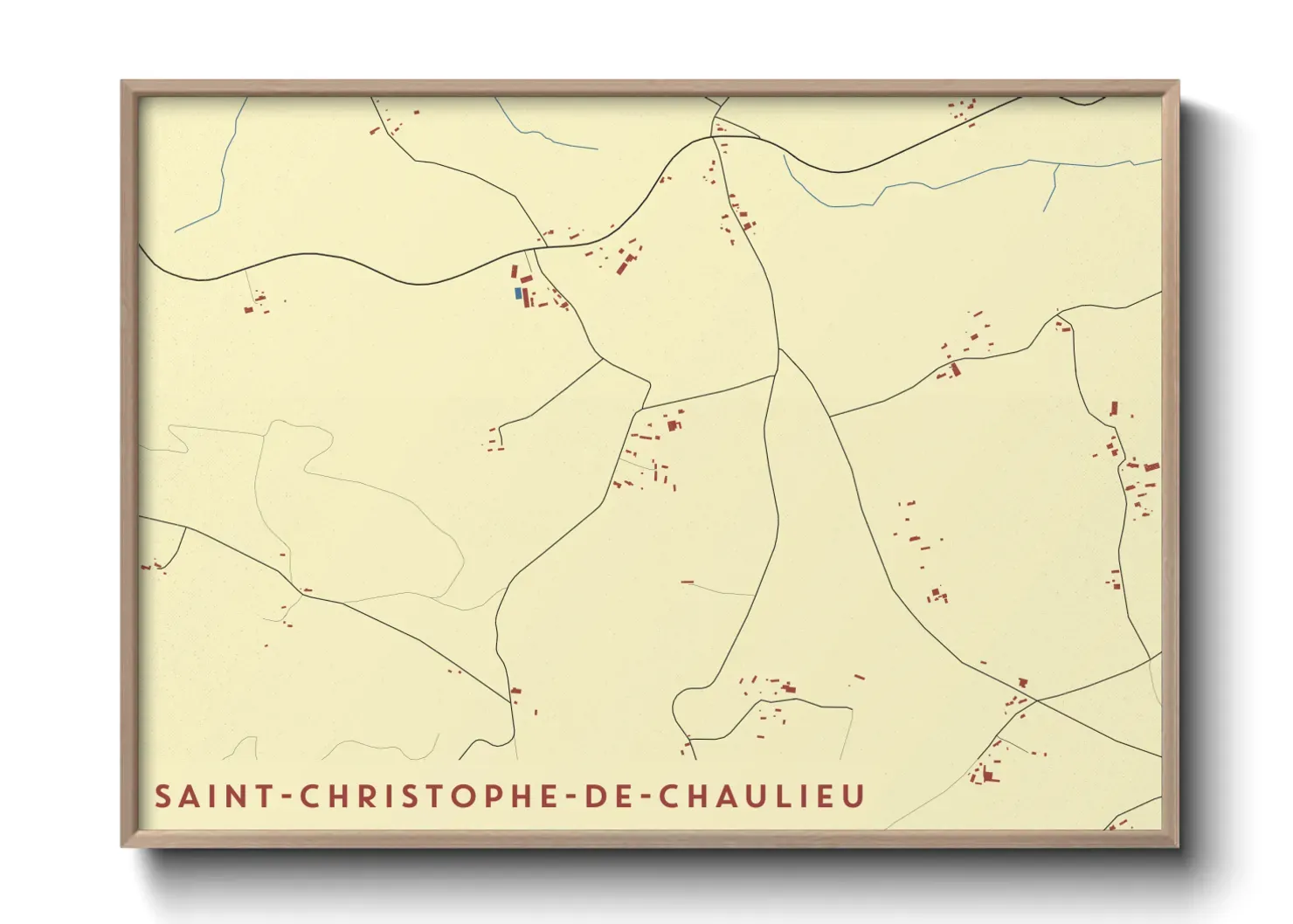 Un poster carteSaint-Christophe-de-Chaulieu