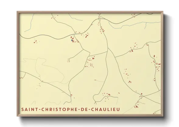 Une affiche de carte sur Saint-Christophe-de-Chaulieu