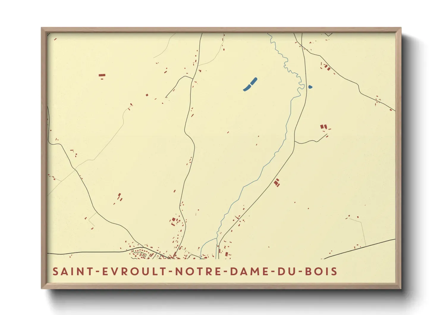 Un poster carteSaint-Evroult-Notre-Dame-du-Bois